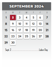 District School Academic Calendar for Math/science/tech Magnet for September 2024