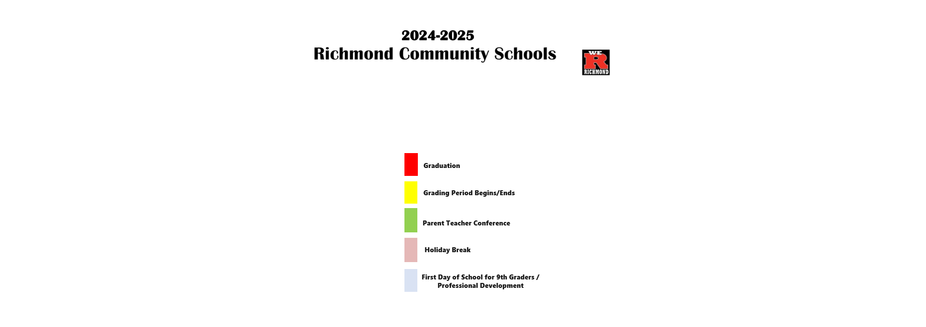 District School Academic Calendar Key for Paul C Garrison Elem Sch