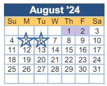 District School Academic Calendar for Freedom Park Elementary for August 2024