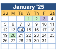 District School Academic Calendar for Glenn Hills High School for January 2025