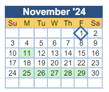 District School Academic Calendar for Freedom Park Elementary for November 2024