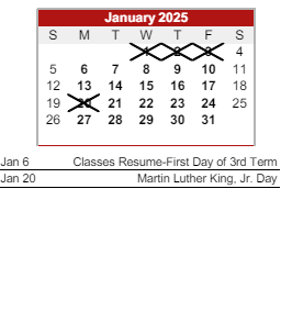 District School Academic Calendar for Henry S Evans Elementary Sch for January 2025