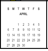 District School Academic Calendar for Castle View Elementary for April 2025