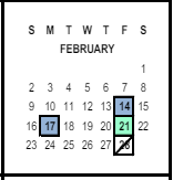 District School Academic Calendar for King (martin Luther JR.) High for February 2025