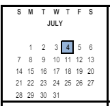 District School Academic Calendar for Hyatt Elementary for July 2024