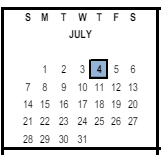 District School Academic Calendar for Emerson Elementary for July 2024