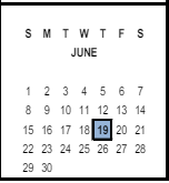 District School Academic Calendar for Franklin (benjamin) Elementary for June 2025