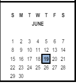 District School Academic Calendar for Jackson Elementary for June 2025