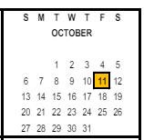 District School Academic Calendar for Riverside Unified Independent Study for October 2024