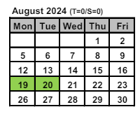 District School Academic Calendar for Intrntnl Finance & Econ Dev HS At Franklin for August 2024