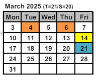 District School Academic Calendar for Intrntnl Finance & Econ Dev HS At Franklin for March 2025