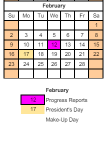 District School Academic Calendar for George M Riddle Elem School for February 2025
