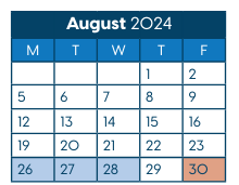 District School Academic Calendar for Folwell Elementary for August 2024