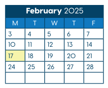 District School Academic Calendar for Folwell Elementary for February 2025