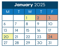 District School Academic Calendar for Folwell Elementary for January 2025