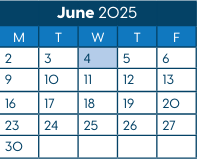 District School Academic Calendar for Folwell Elementary for June 2025