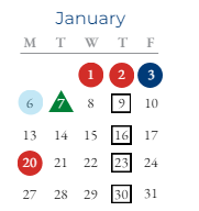 District School Academic Calendar for Joe Mathias Elementary School for January 2025
