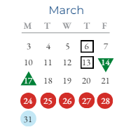 District School Academic Calendar for Joe Mathias Elementary School for March 2025