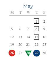 District School Academic Calendar for Joe Mathias Elementary School for May 2025
