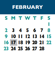 District School Academic Calendar for Bluebonnet Elementary School for February 2025