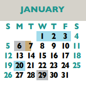 District School Academic Calendar for Double File Trail Elementary for January 2025