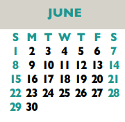 District School Academic Calendar for Voigt Elementary School for June 2025