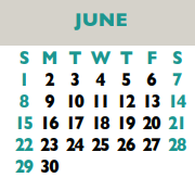 District School Academic Calendar for Live Oak Elementary for June 2025