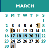 District School Academic Calendar for Stony Point Ninth Grade Campus for March 2025