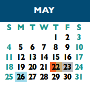 District School Academic Calendar for Canyon Vista Middle for May 2025