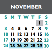 District School Academic Calendar for Stony Point Ninth Grade Campus for November 2024