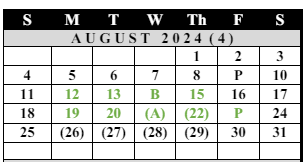 District School Academic Calendar for Kempton Elementary School for August 2024