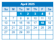 District School Academic Calendar for Four Seasons Elementary for April 2025