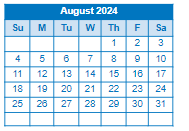District School Academic Calendar for Four Seasons Elementary for August 2024