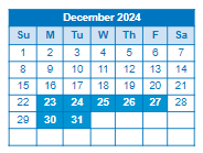 District School Academic Calendar for Four Seasons Elementary for December 2024