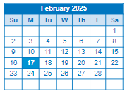 District School Academic Calendar for Four Seasons Elementary for February 2025