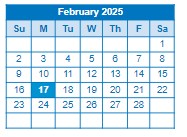 District School Academic Calendar for Crossroads Science Program for February 2025