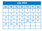 District School Academic Calendar for Crossroads Science Program for July 2024