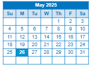 District School Academic Calendar for Crossroads Science Program for May 2025