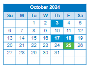 District School Academic Calendar for Crossroads Science Program for October 2024