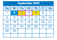 District School Academic Calendar for Four Seasons Elementary for September 2024
