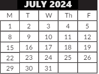 District School Academic Calendar for Houck Middle School for July 2024