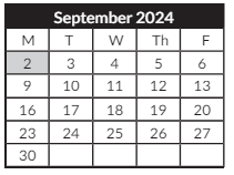 District School Academic Calendar for Clear Lake Elementary School for September 2024