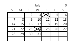 District School Academic Calendar for Horizonte Instr & Trn Ctr for July 2024
