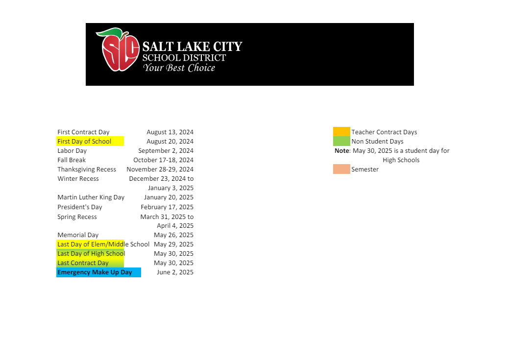 District School Academic Calendar Key for Horizonte Instr & Trn Ctr