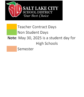 District School Academic Calendar Legend for Horizonte Instr & Trn Ctr