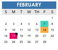 District School Academic Calendar for Schenck Elementary for February 2025