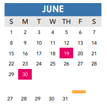 District School Academic Calendar for David Barkley/francisco Ruiz Elementary for June 2025