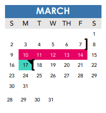 District School Academic Calendar for Brewer Academy for March 2025