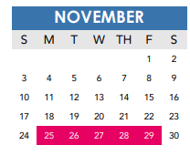 District School Academic Calendar for Henry Carroll Academy for November 2024