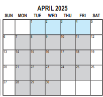 District School Academic Calendar for Cypress Elementary for April 2025